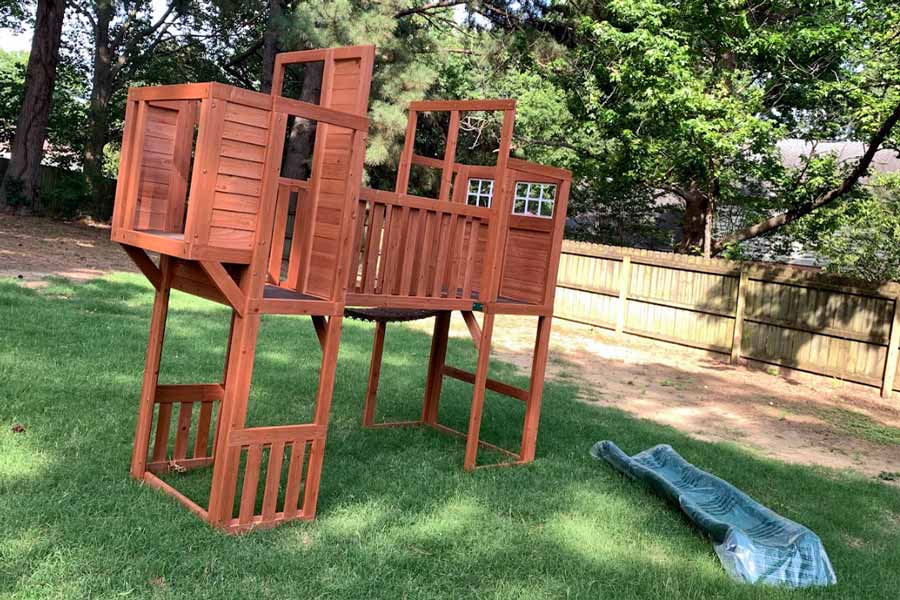 handyman services for wooden swingset assembly in backyard for memphis tn parents safe efficient construction